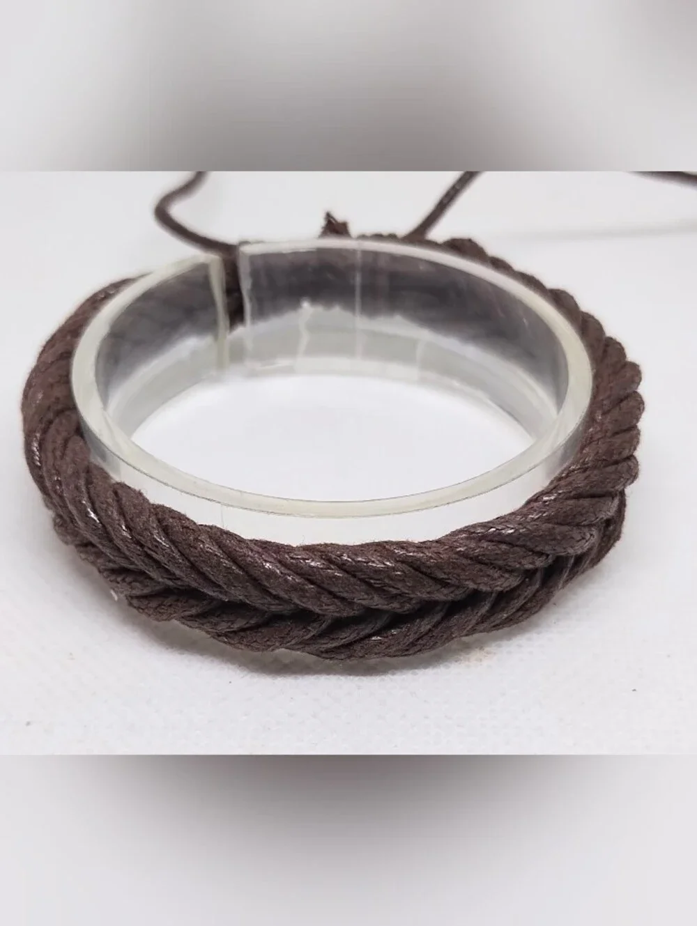 Men's Bracelet Leather Braided Brown Jewelry New G27